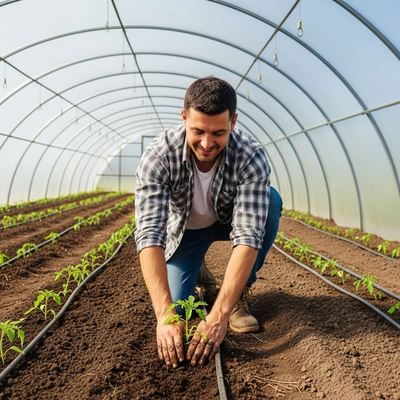 China Tunnel Film Greenhouse For Russia